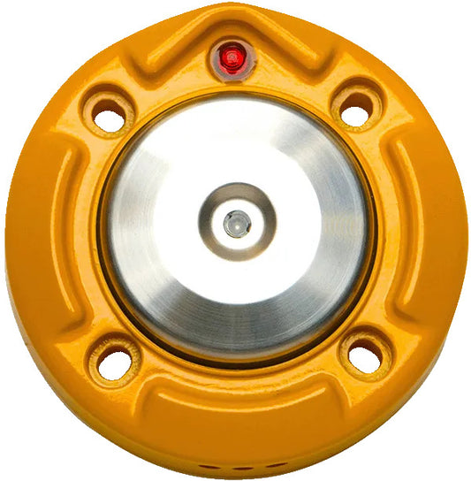 BDSP-014-Y: Polara Round Bulldog Pushbutton, Yellow