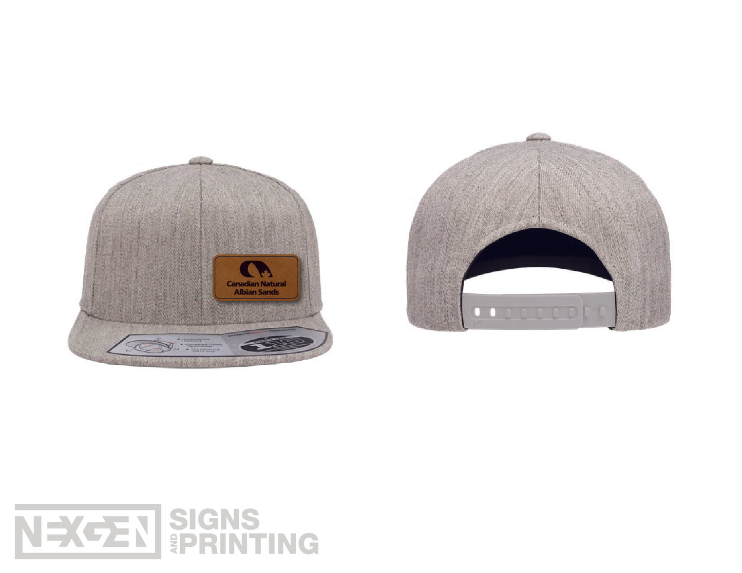 Flexfit - 110® Snapback Cap / Hat - 110M - Leather Patch