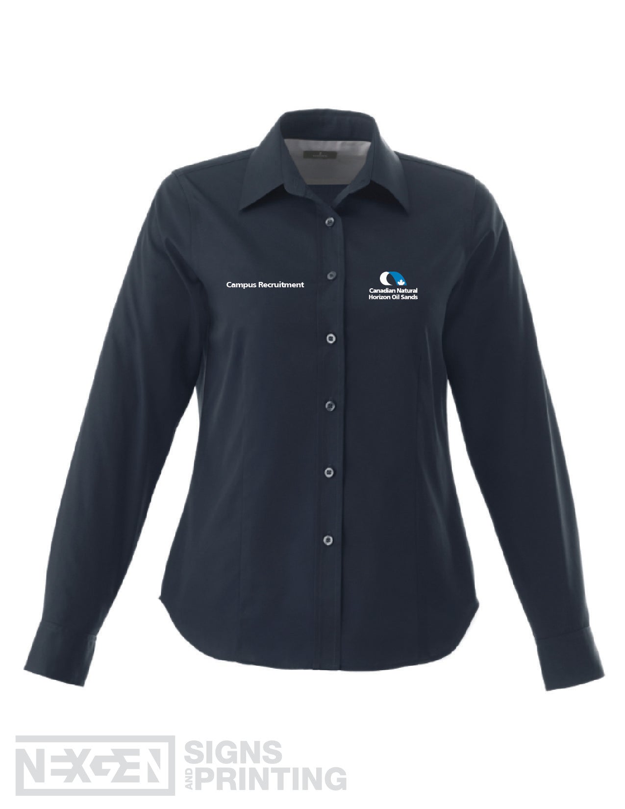 CNRL Branded LS-Wilshire Shirt Ladies (Navy)