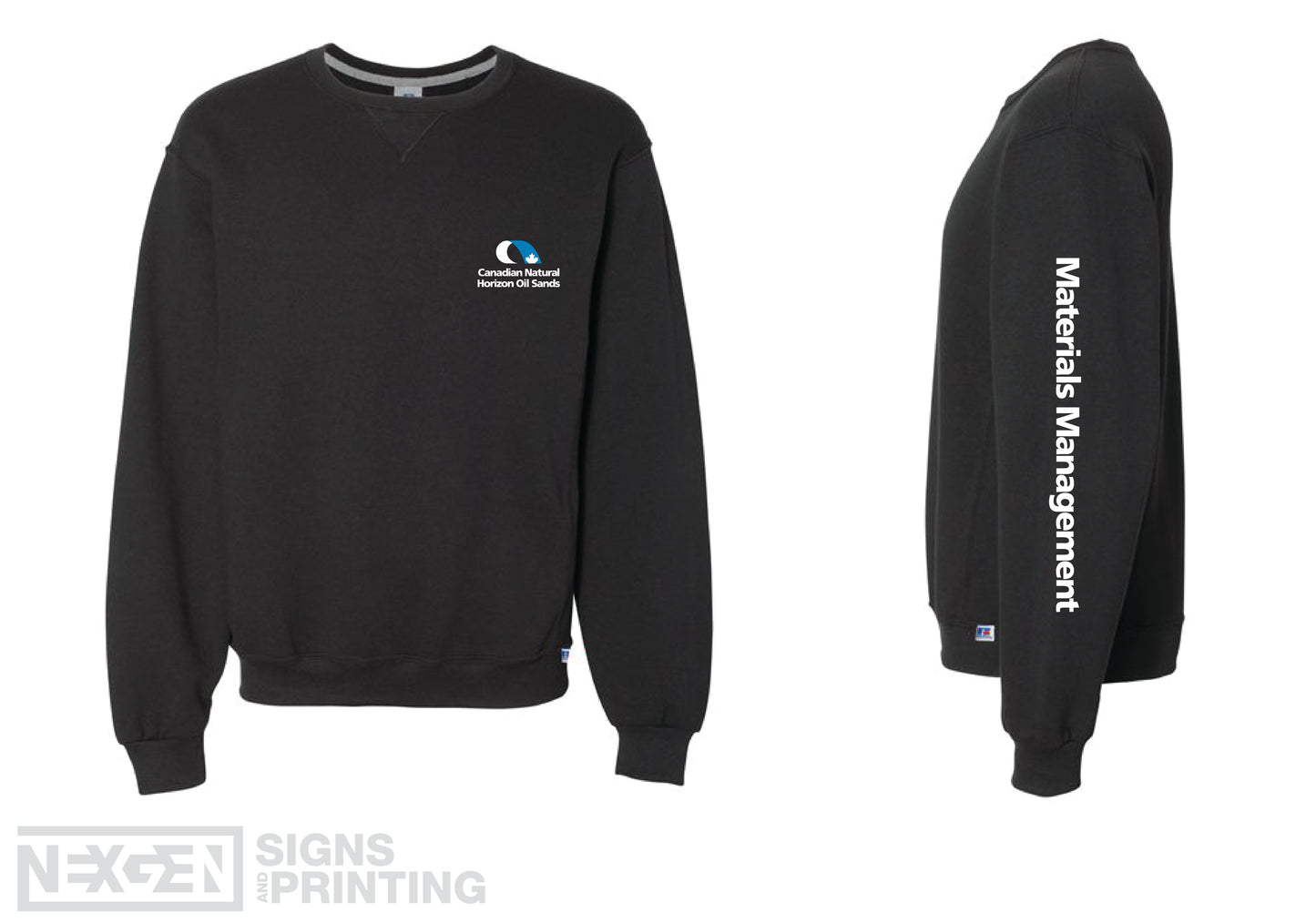 Russell Athletic - Dri Power® Crewneck Sweatshirt - 698HBM - Black - Heat Transferred