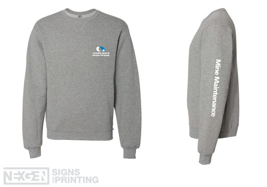 Russell Athletic - Dri Power® Crewneck Sweatshirt - 698HBM - Oxford - Heat Transferred