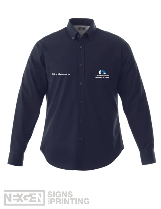 CNRL Branded LS-Wilshire Shirt Mens (Navy)