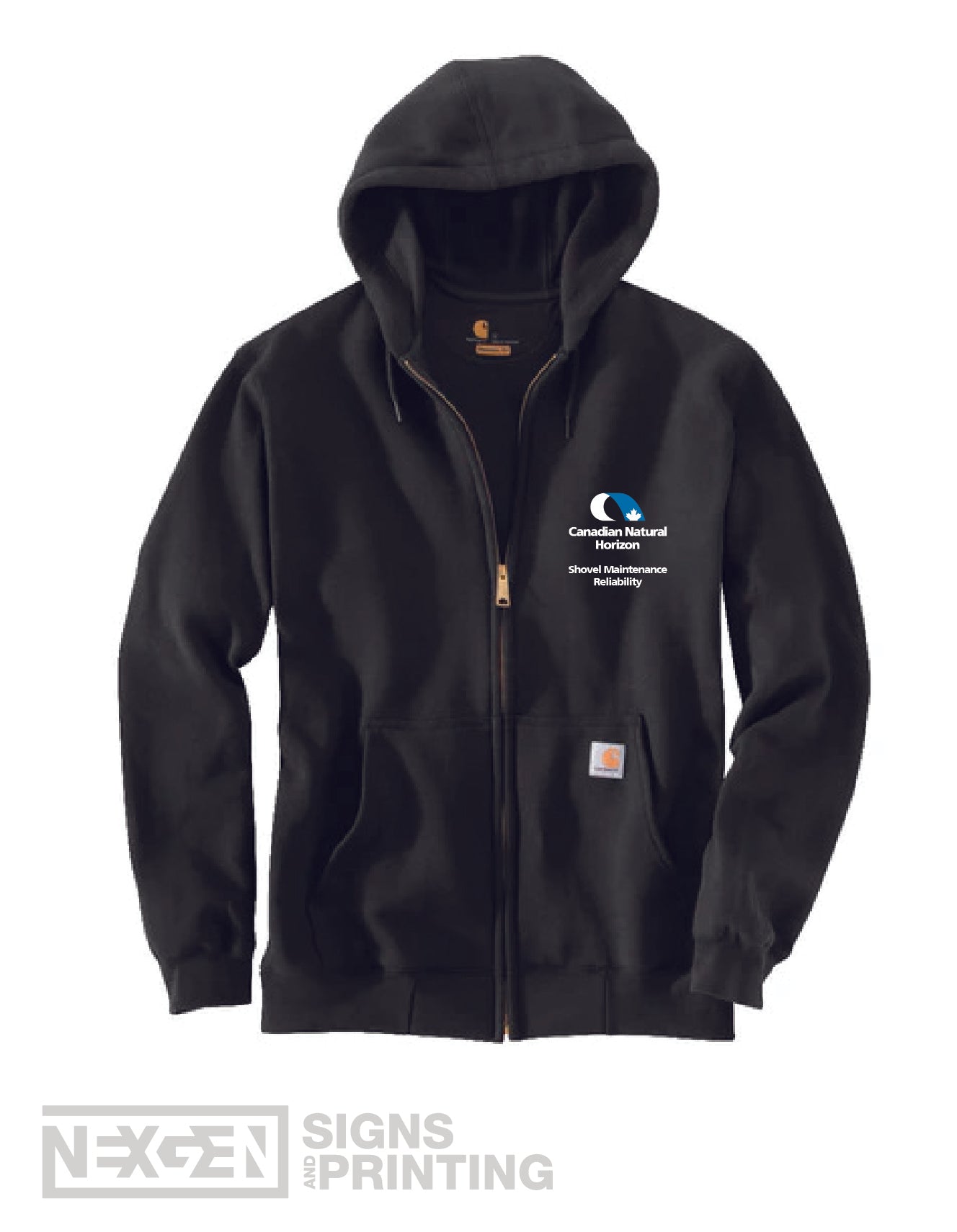 Carhartt Loose Fit Midweight Full Zip Sweatshirt - Black (K122)