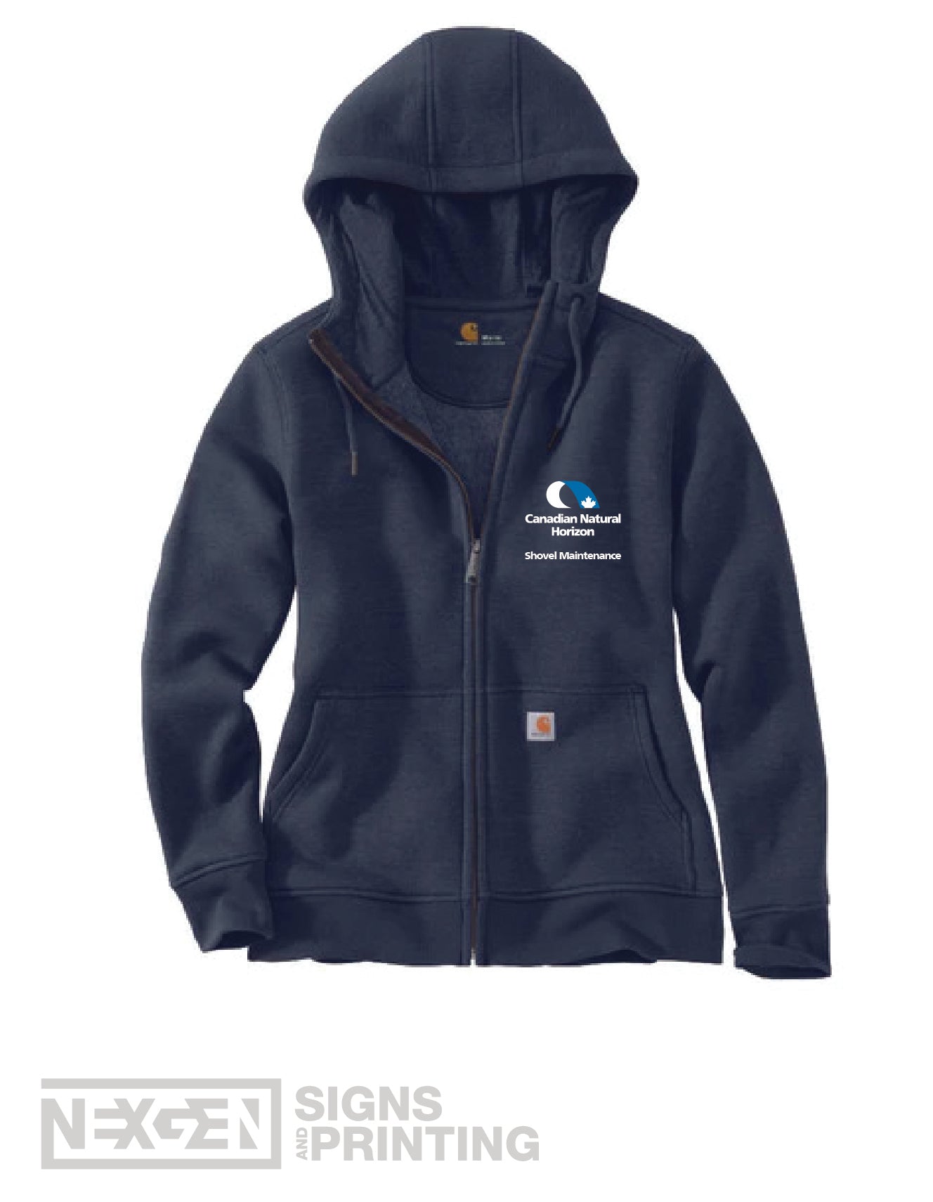 Carhartt Women's Loose Fit Midweight Full Zip Sweatshirt - Navy (102788)