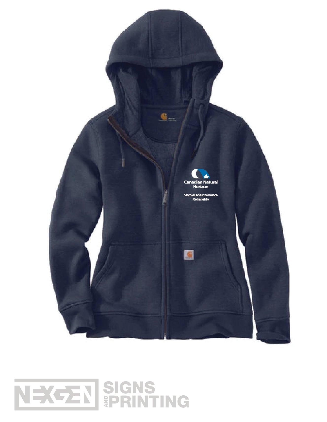 Carhartt Women's Loose Fit Midweight Full Zip Sweatshirt - Navy (102788)