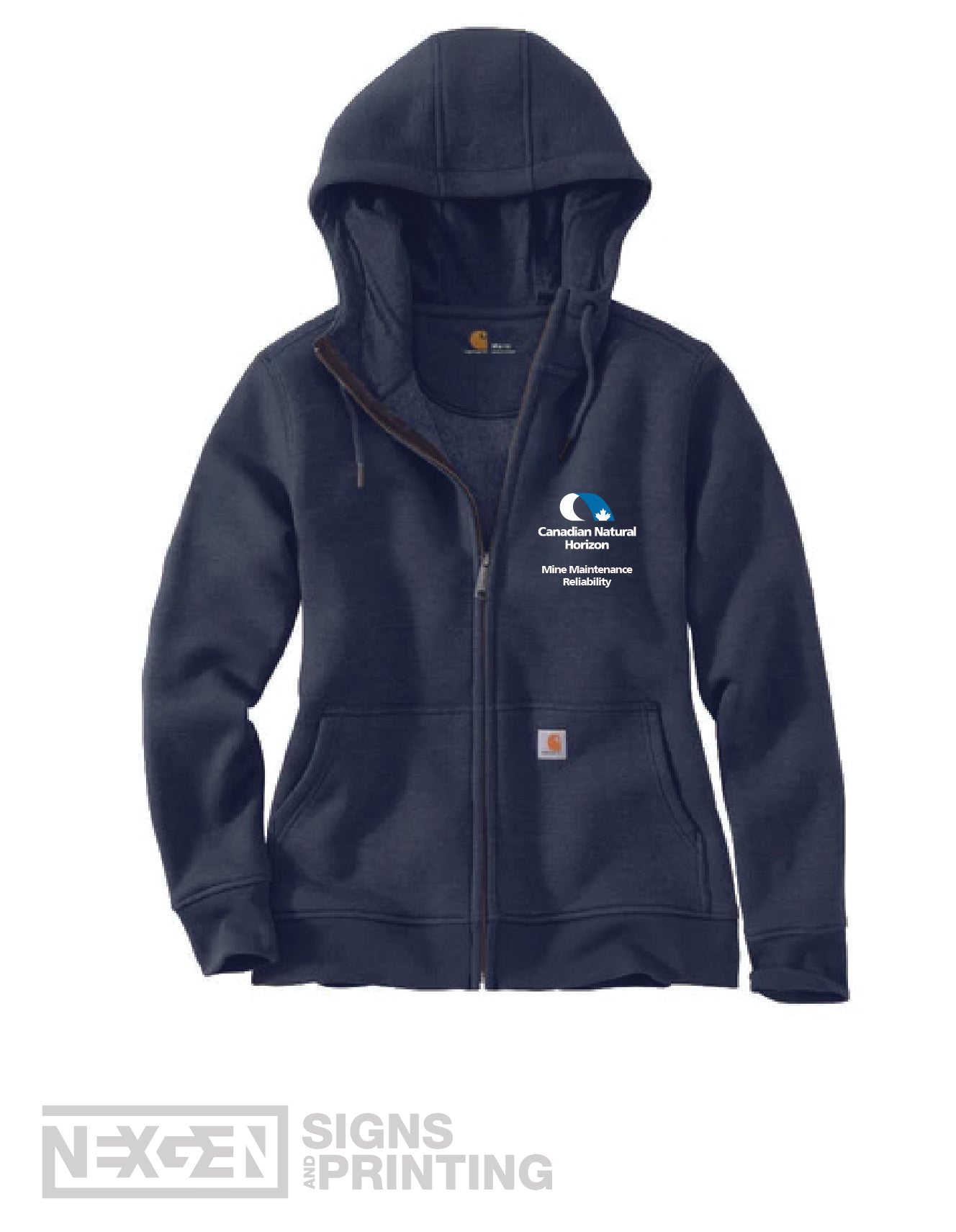 Carhartt Women's Loose Fit Midweight Full Zip Sweatshirt - Navy (102788)