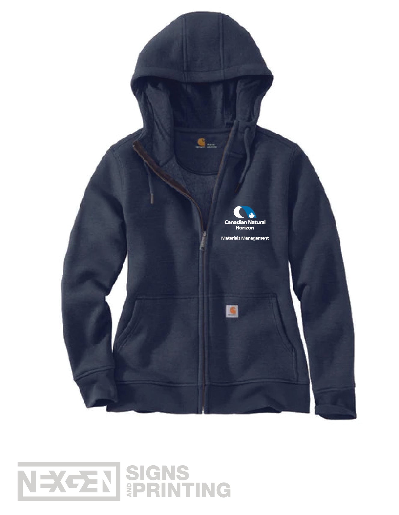Carhartt Women's Loose Fit Midweight Full Zip Sweatshirt - Navy (102788)