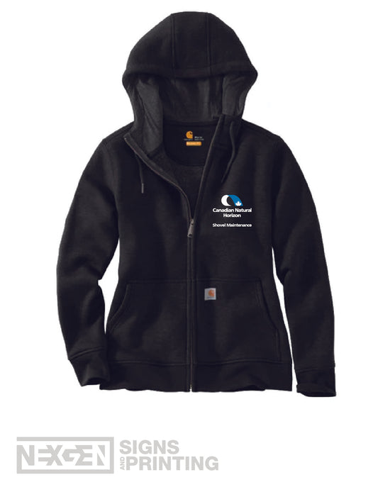 Carhartt Women's Loose Fit Midweight Full Zip Sweatshirt - Black (102788)