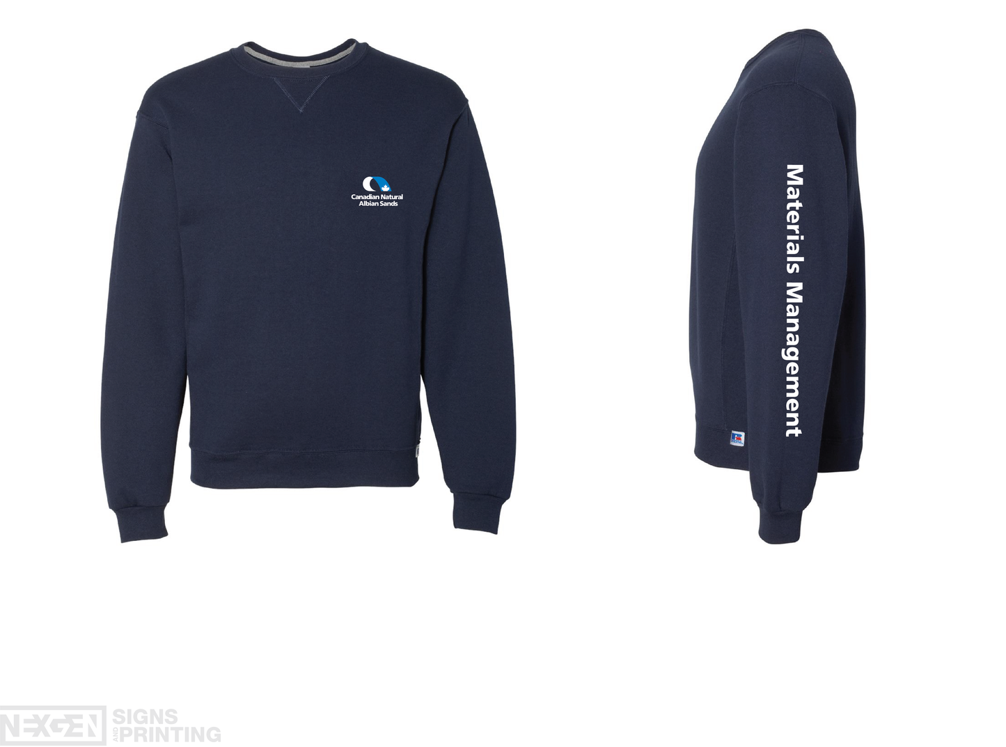 Russell Athletic - Dri Power® Crewneck Sweatshirt - 698HBM - Navy - Heat Transferred