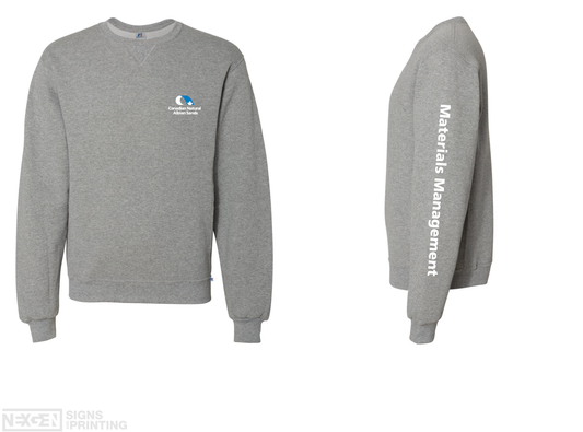 Russell Athletic - Dri Power® Crewneck Sweatshirt - 698HBM - Oxford - Heat Transferred