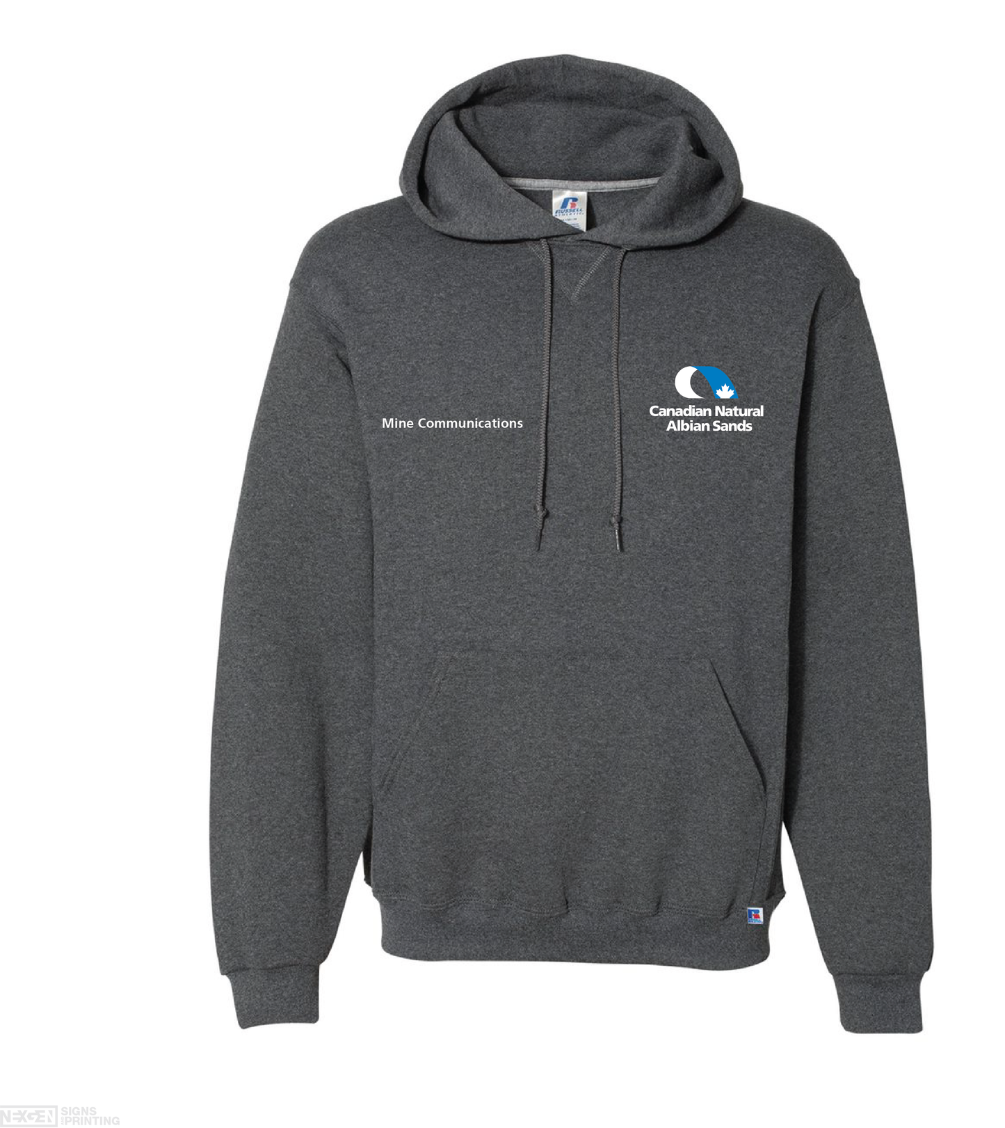 Russell Athletic - Dri Power® Hooded Sweatshirt - 695HBM - Black Heather - Embroidery