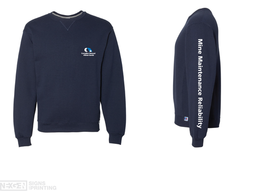 Russell Athletic - Dri Power® Crewneck Sweatshirt - 698HBM - Navy - Heat Transferred