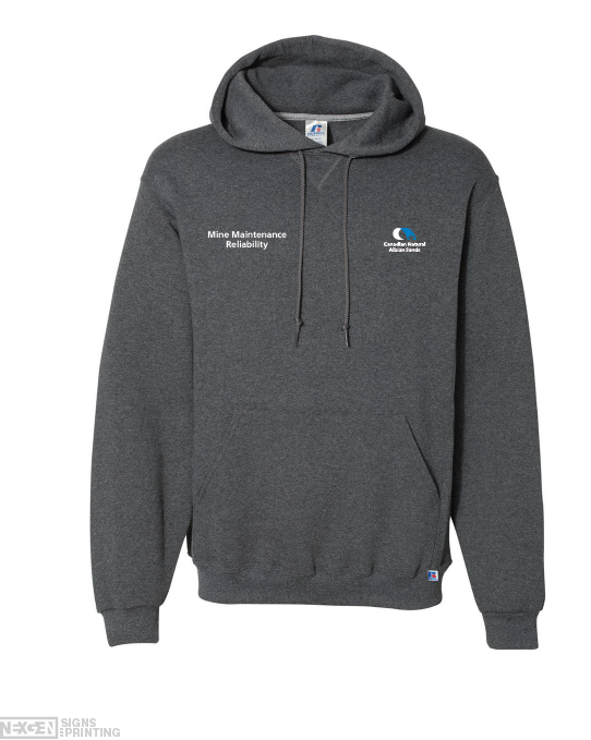 Russell Athletic - Dri Power® Hooded Sweatshirt - 695HBM - Black Heather - Embroidery
