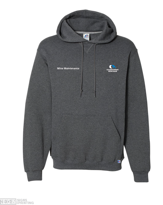 Russell Athletic - Dri Power® Hooded Sweatshirt - 695HBM - Black Heather - Embroidery
