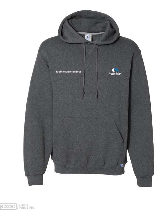 Russell Athletic - Dri Power® Hooded Sweatshirt - 695HBM - Black Heather - Embroidery