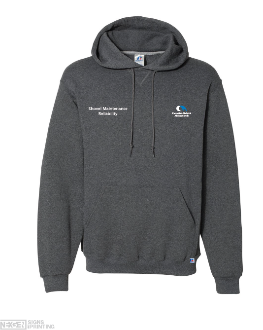 Russell Athletic - Dri Power® Hooded Sweatshirt - 695HBM - Black Heather - Embroidery