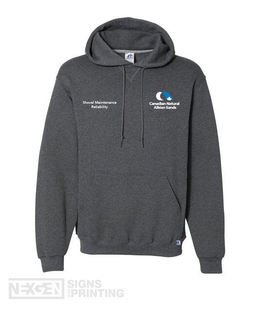 Russell Athletic - Dri Power® Hooded Sweatshirt - 695HBM - Black Heather - Embroidery