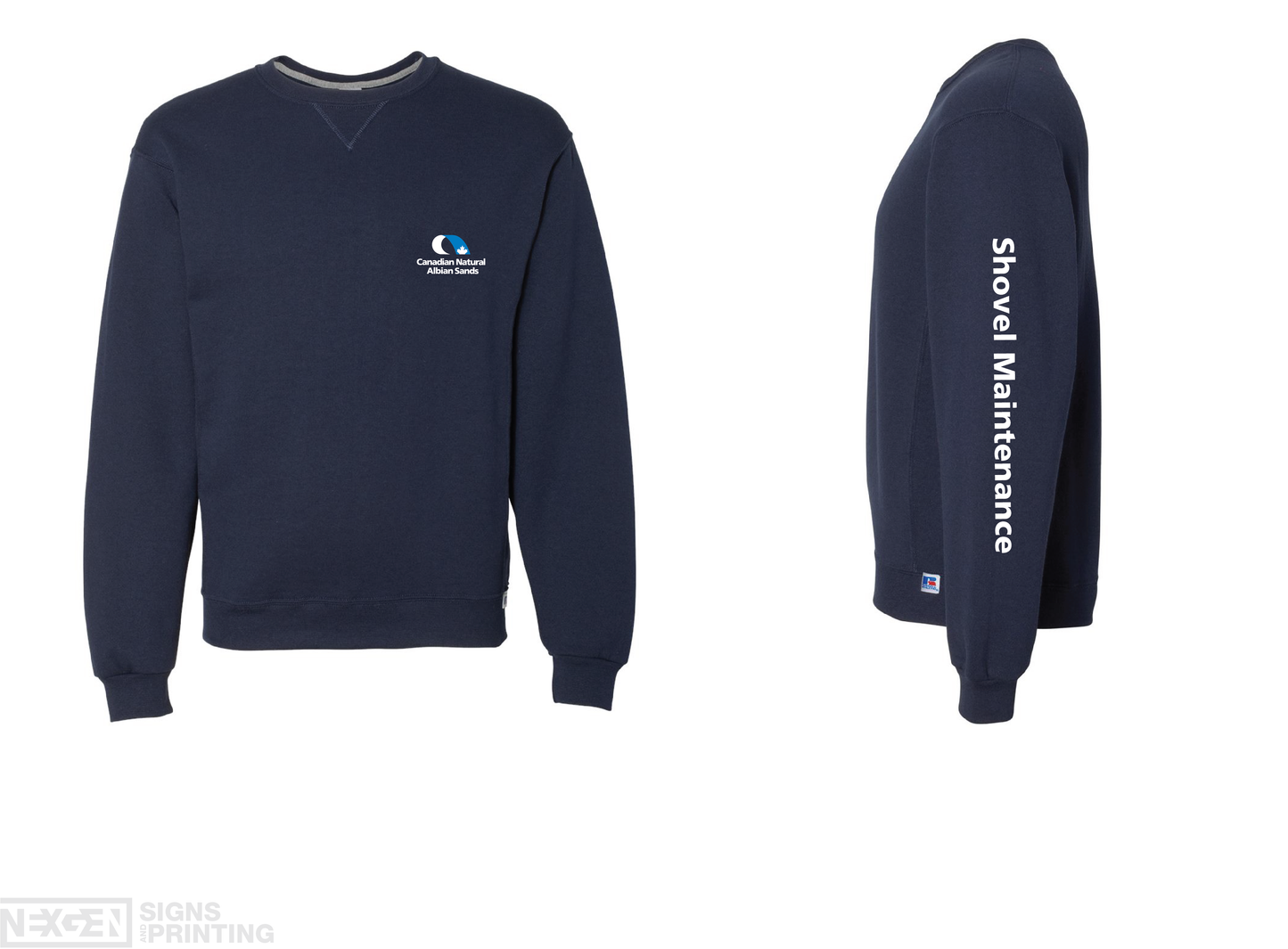 Russell Athletic - Dri Power® Crewneck Sweatshirt - 698HBM - Navy - Heat Transferred