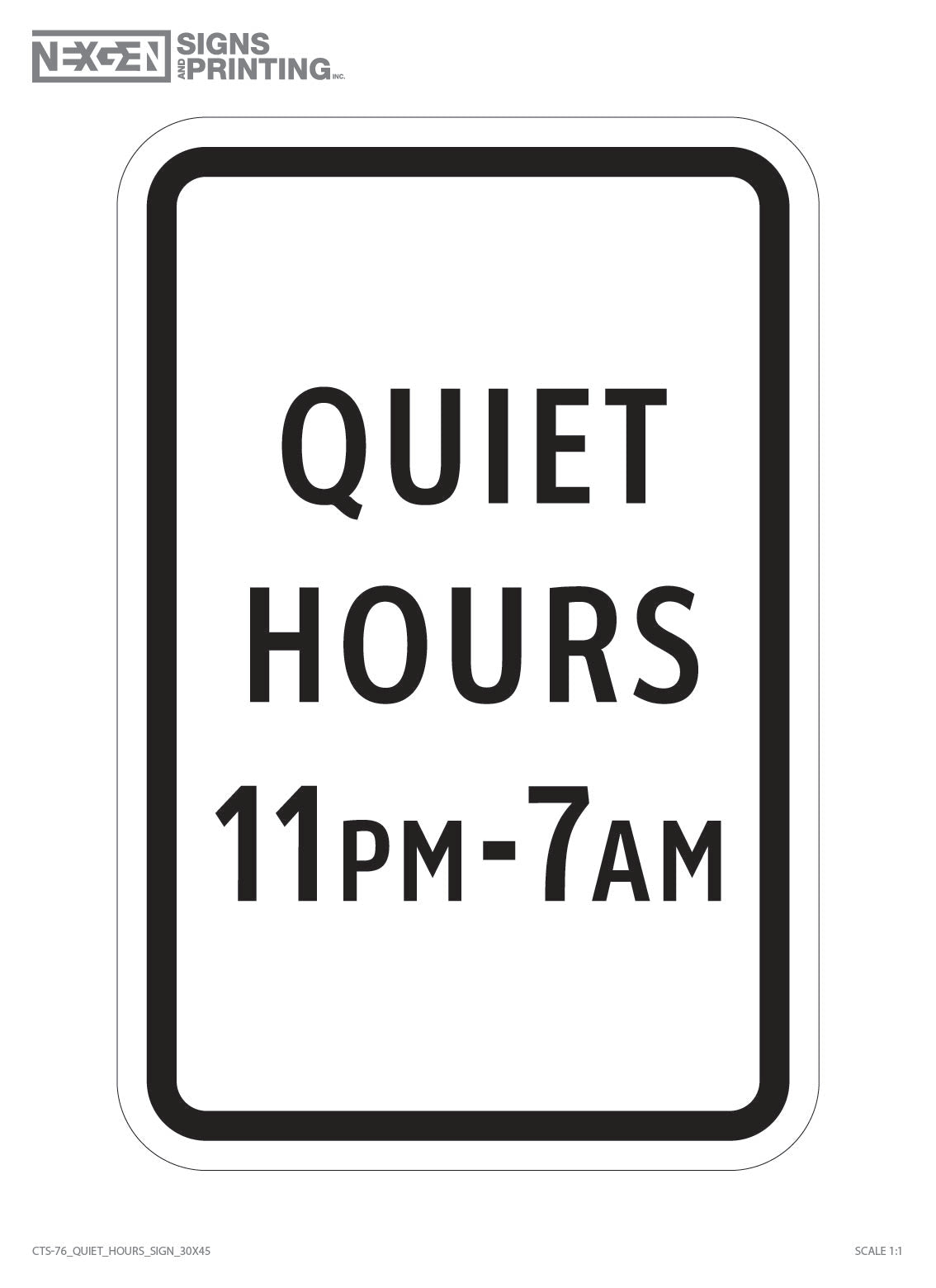 CTS-76 Quiet Hours