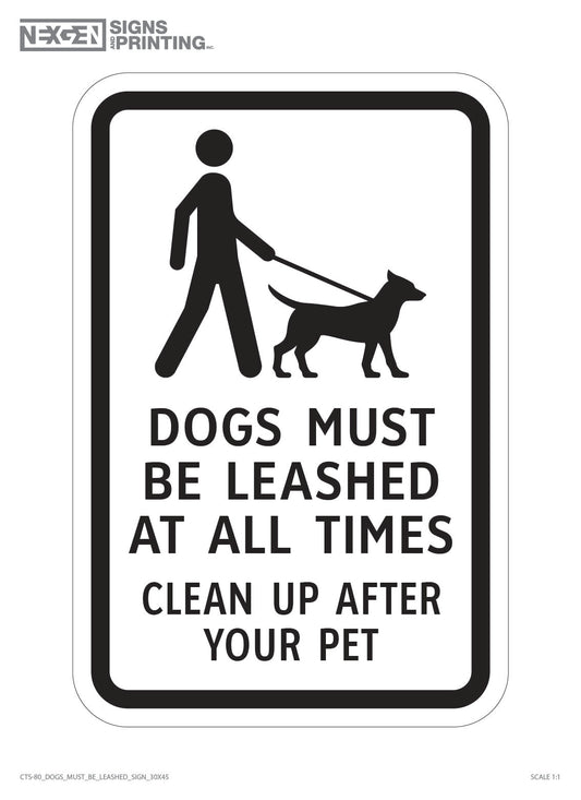 CTS-80 Dogs Must Be Leashed
