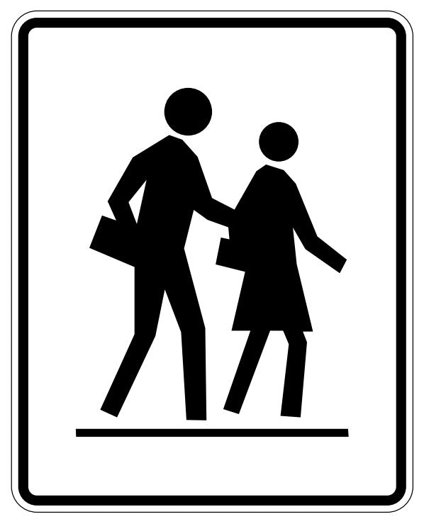 RA-3-L School Crosswalk (Left)