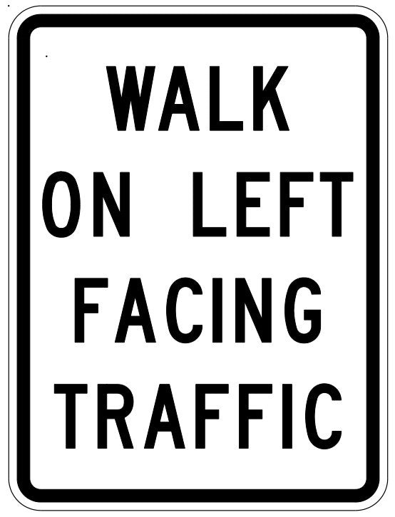 RC-1 Walk On Left Facing Traffic