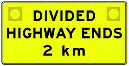 WA-109 Divided Highway Ends 2 km (2 Lights)