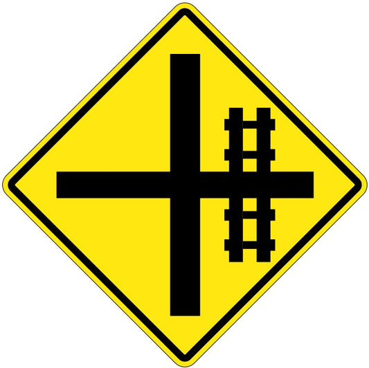 WA-20-R Cross-Road Railway Crossing Right From Cross Intersection