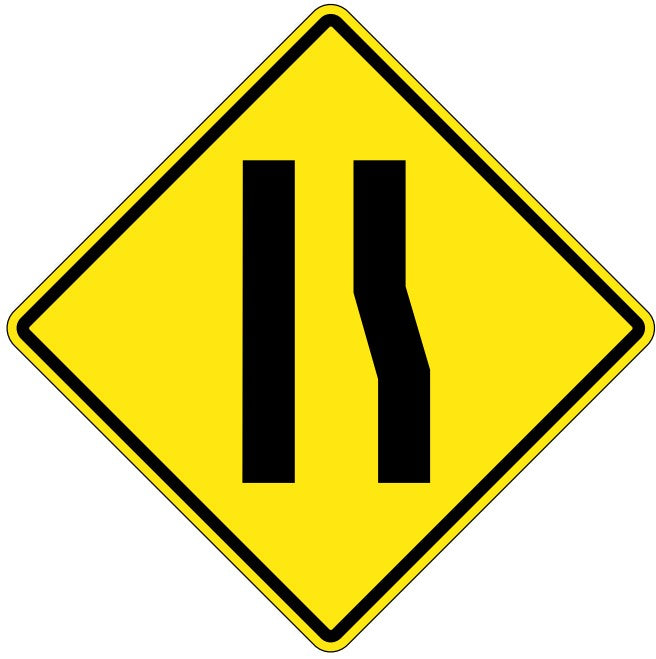 WA-23-TR Road Narrows - Right (TAB)