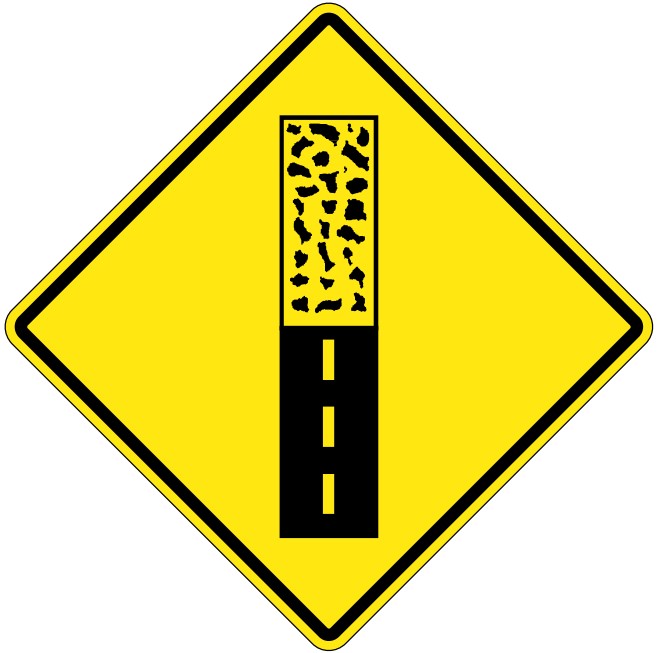 WA-25 Pavement Ends