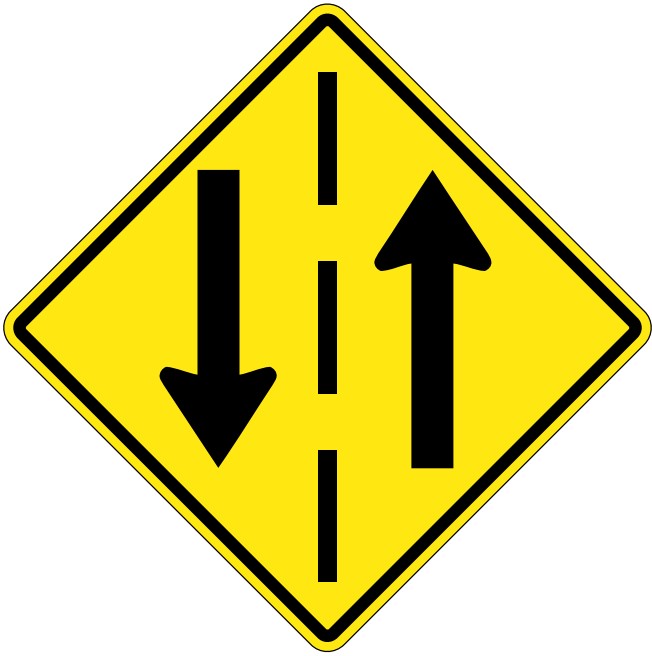 WB-3 Two-Way Traffic Ahead