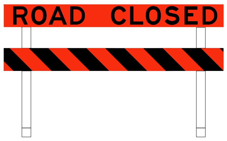 WD-1162 Road Closed Barricade – Nexgen Signs and Printing
