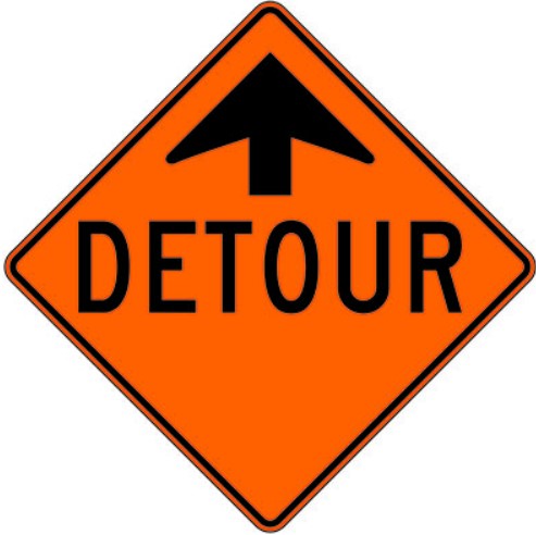 WD-A-10 Detour Ahead