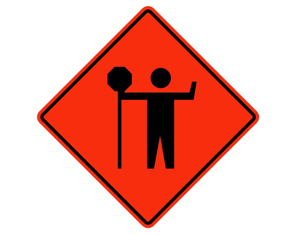 WD-A-21 Traffic Control Person Ahead