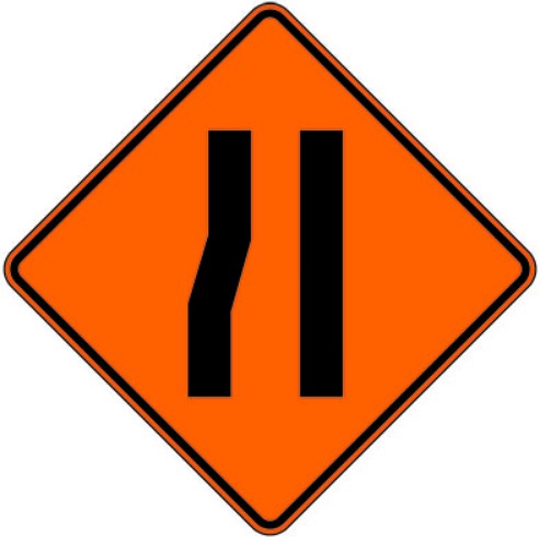 WD-A-23-L Roadway Narrows (Left)