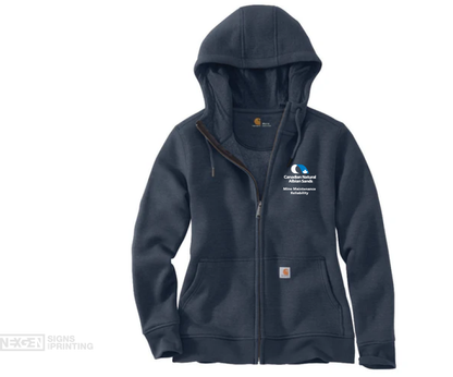 Carhartt Women's Loose Fit Midweight Full Zip Sweatshirt - Navy (102788) - Embroidery - Albian