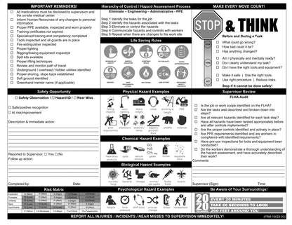 FLHA Pad - 25 Double Sided Pages