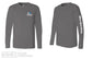BELLA + CANVAS - Jersey Long Sleeve Tee - 3501 - Asphalt - Heat Transferred