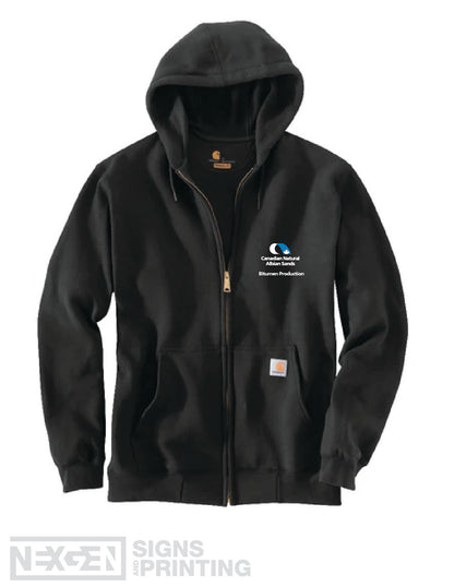Carhartt Loose Fit Midweight Full Zip Sweatshirt - Black (K122) - Embroidery - Albian