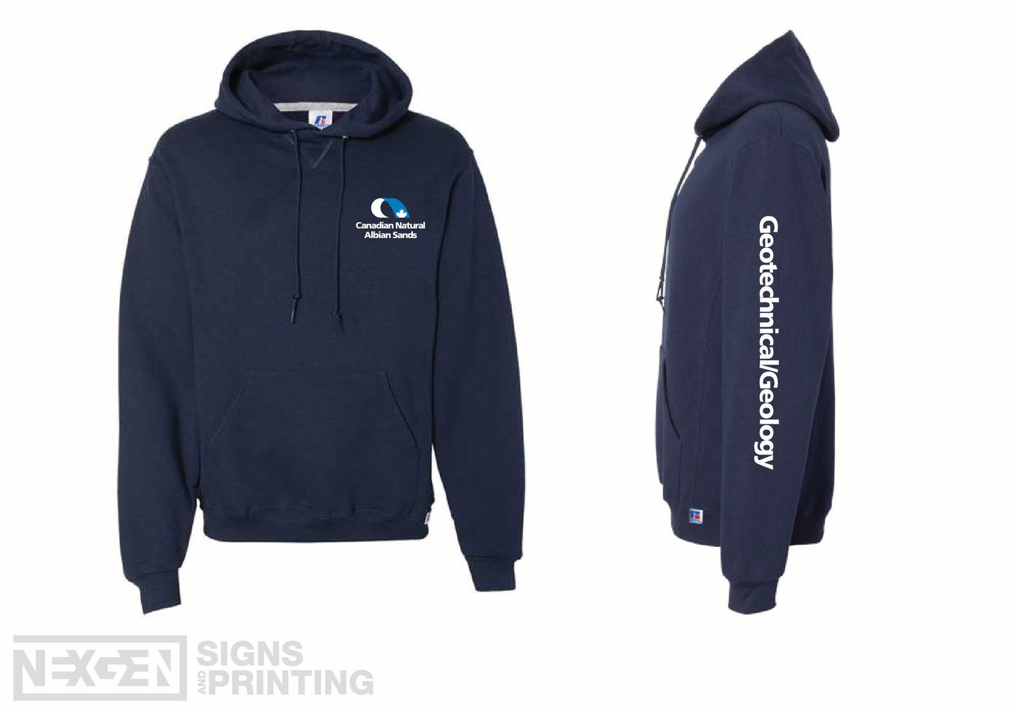 Russell Athletic - Dri Power® Hooded Sweatshirt - 695HBM - Navy - Heat Transferred