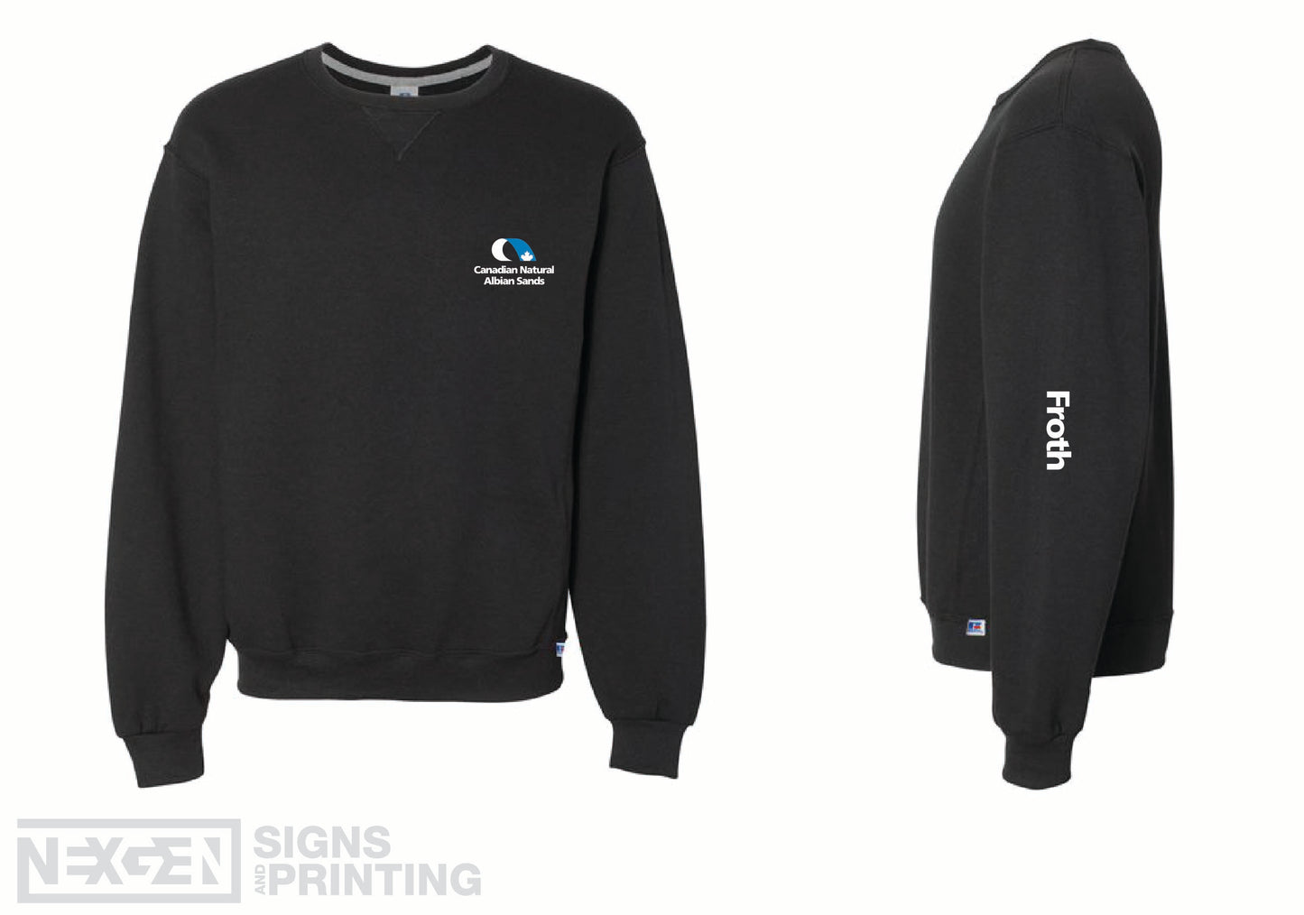 Russell Athletic - Dri Power® Crewneck Sweatshirt - 698HBM - Black - Heat Transferred