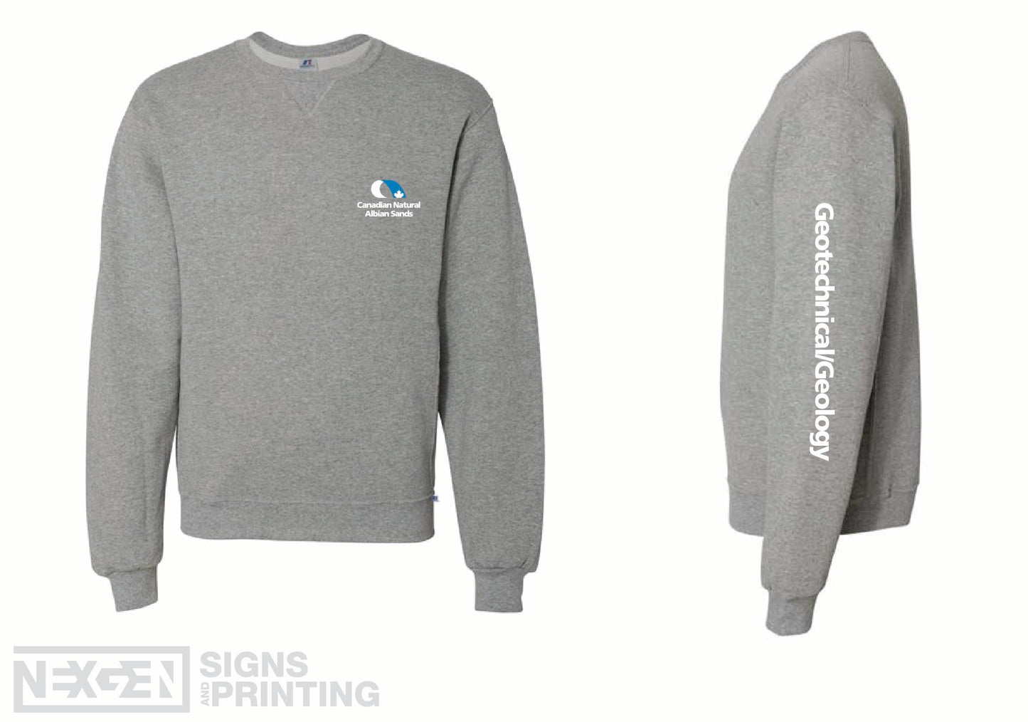Russell Athletic - Dri Power® Crewneck Sweatshirt - 698HBM - Oxford - Heat Transferred
