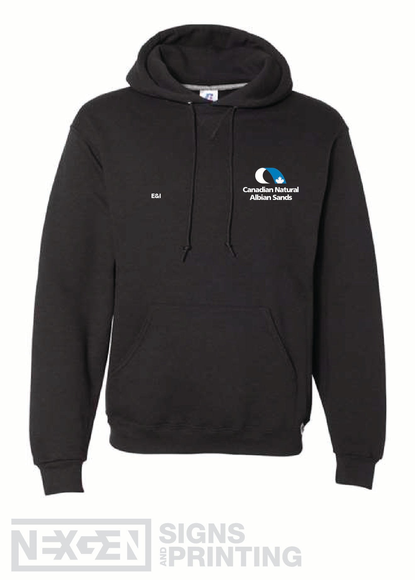 Russell Athletic - Dri Power® Hooded Sweatshirt - 695HBM - Black - Embroidery - Albian