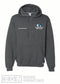 Russell Athletic - Dri Power® Hooded Sweatshirt - 695HBM - Black Heather - Embroidery