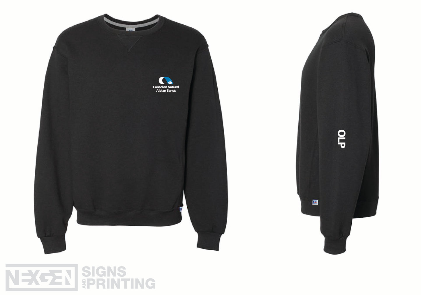 Russell Athletic - Dri Power® Crewneck Sweatshirt - 698HBM - Black - Heat Transferred