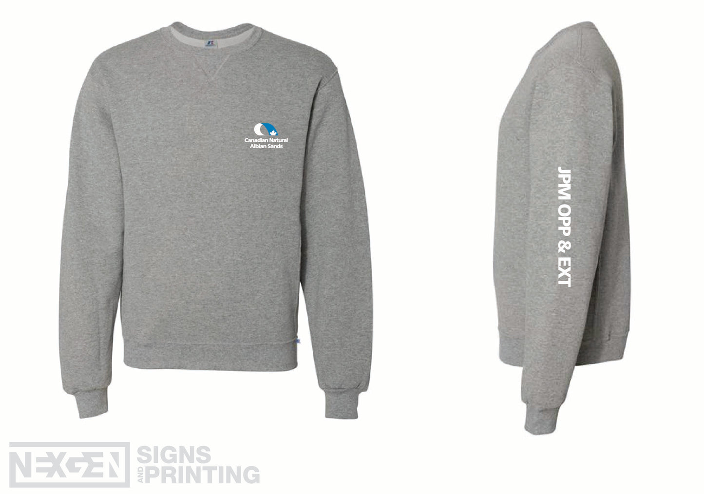 Russell Athletic - Dri Power® Crewneck Sweatshirt - 698HBM - Oxford - Heat Transferred - Albian
