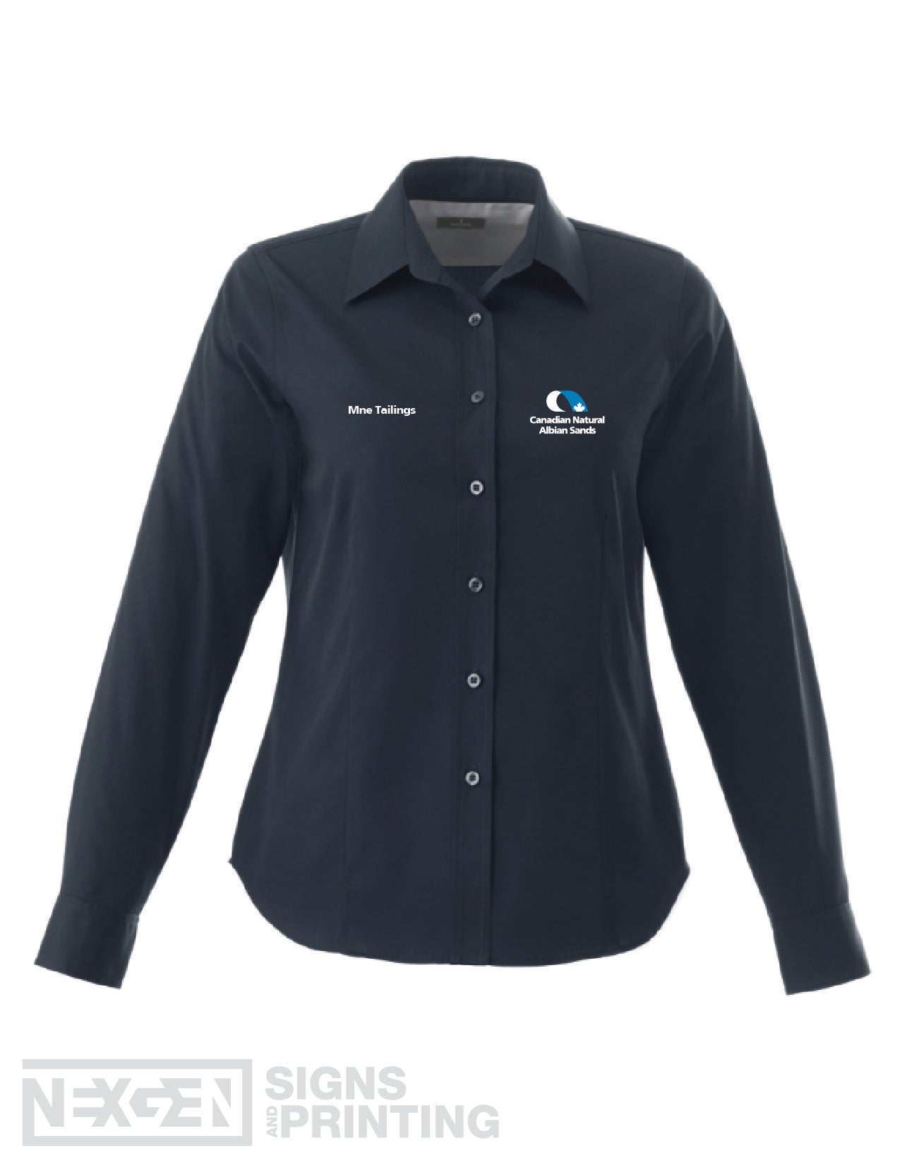 CNRL Branded LS-Wilshire Shirt Ladies (Navy)