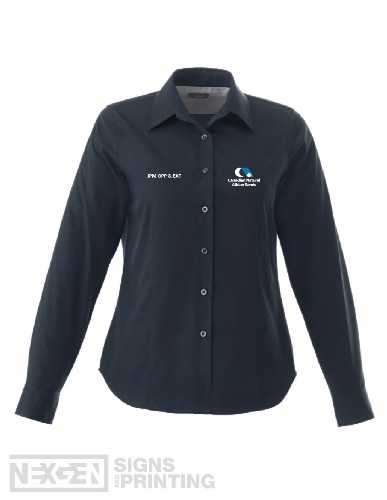 CNRL Branded LS-Wilshire Shirt Ladies (Navy)