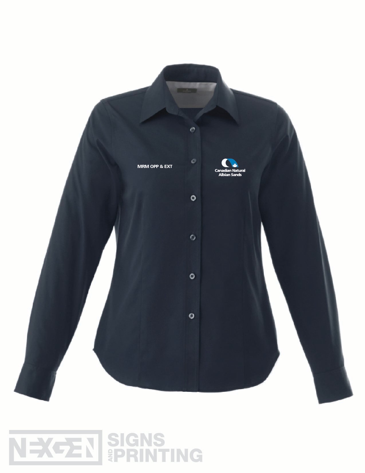 CNRL Branded LS-Wilshire Shirt Ladies (Navy)