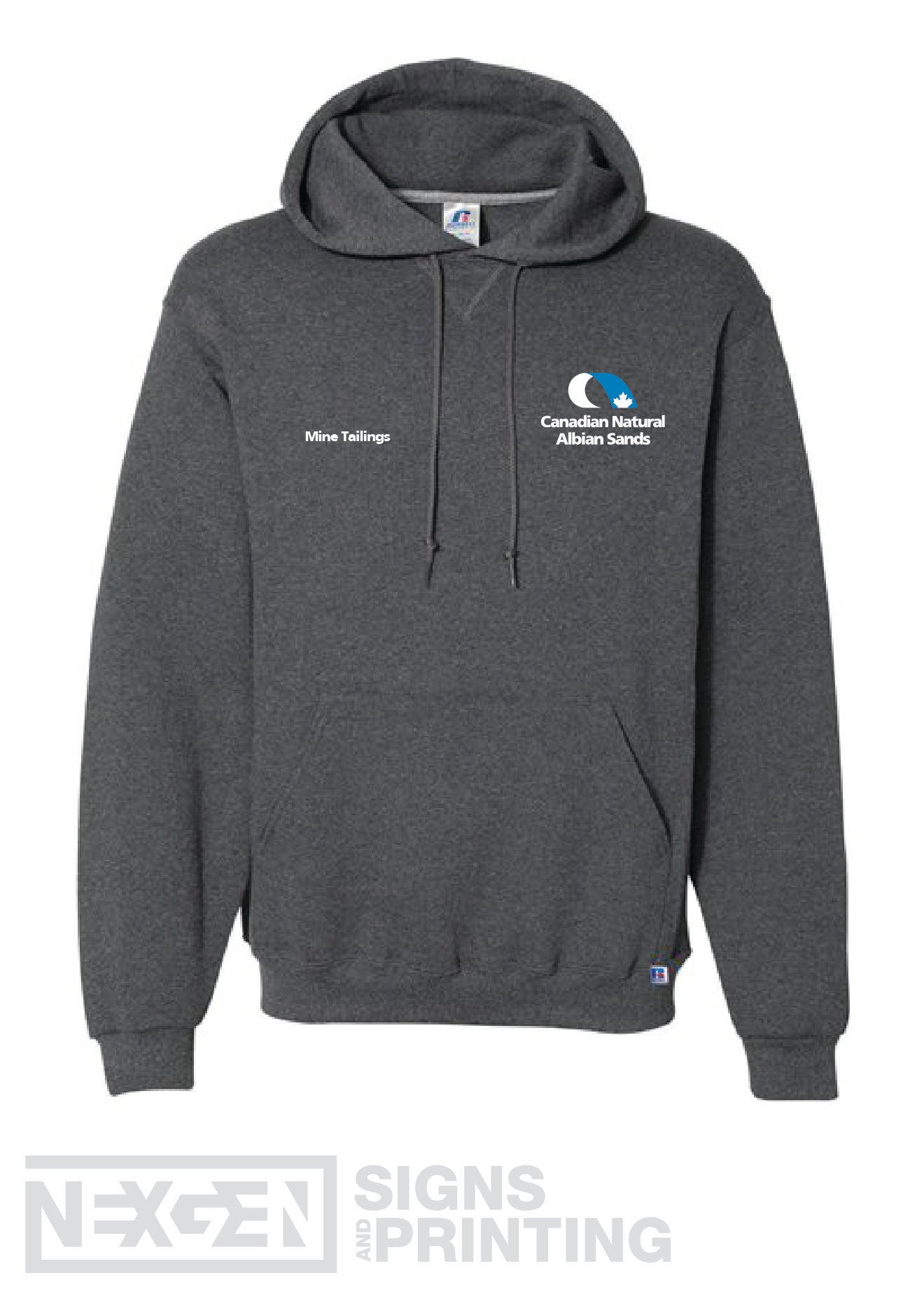 Russell Athletic - Dri Power® Hooded Sweatshirt - 695HBM - Black Heather - Embroidery - Albian